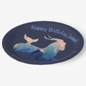 山羊座、誕生日カスタム紙プレート ペーパープレート (アングル)