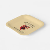 山羊座。誕生日プレート ペーパープレート (傾斜あり)