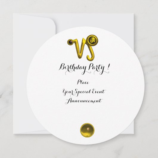 山羊座,黄道十二宮サイン,〔占星術の〕十二宮図誕生日パーティー 招待状 (裏面)