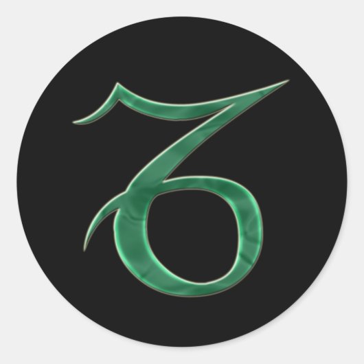 山羊座#3のステッカー ラウンドシール (正面)