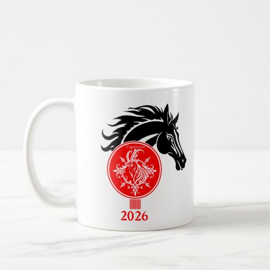 山羊座x馬の年2026 コーヒーマグカップ (左)