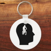 山考えるのサイクリング キーホルダー (正面)