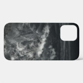 山脈のグレースケール写真 Case-Mate iPhoneケース (裏面 (横))
