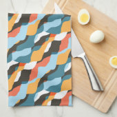 山脈の波 キッチンタオル (四つ折り)
