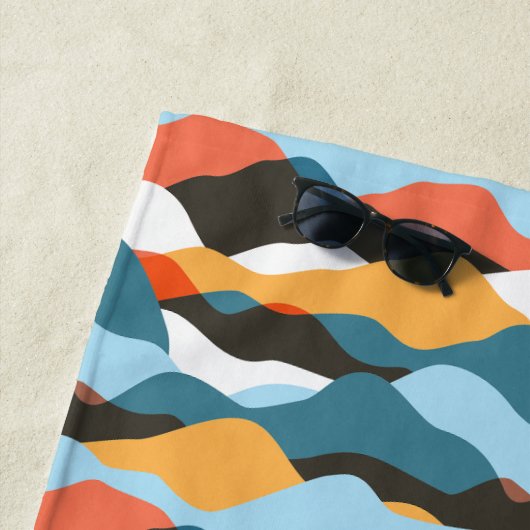 山脈の波 ビーチタオル (インサイチュ)