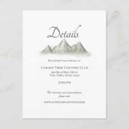 山脈の結婚詳細と情報 エンクロージャーカード