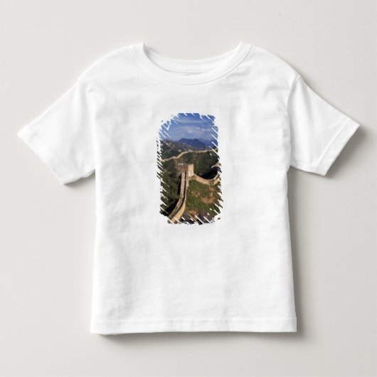 山脈をうねる万里の長城、 トドラーTシャツ (正面)