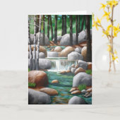 山脈流れ カード (黄色い花)