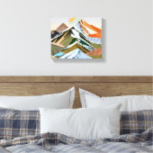 山脈素晴らし山脈 キャンバスプリント (インサイチュ (寝室))
