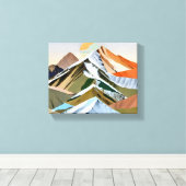 山脈素晴らし山脈 キャンバスプリント (インサイチュ (ウッドフロア))