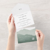 山脈結婚 オールインワン招待状 (貼ってはがせる)