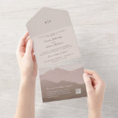 山脈結婚 オールインワン招待状 (貼ってはがせる)