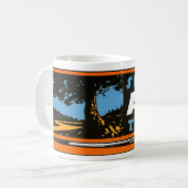 山脈芸術はロゴの包まれたなマグを引きずります コーヒーマグカップ (正面左)