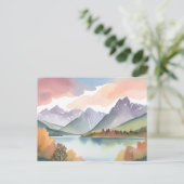 山脈 | エアリー自然水彩風景 ポストカード (スタンド正面)