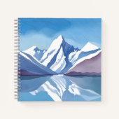 山脈 | 青い水色（横） ノートブック (正面)