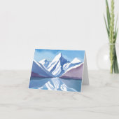 山脈 | 青 水彩風景 カード (正面)