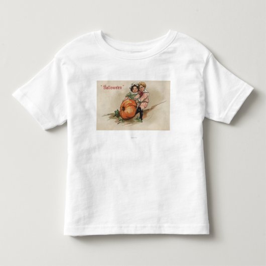 山腹の上のカボチャの引き トドラーTシャツ (正面)