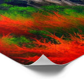 山腹の木のポスター ポスター (角)