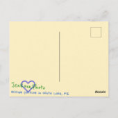 山腹の牧草地の明るい葉書 ポストカード (裏面)