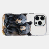 山自然ワイルダネス山黒クマ iPhoneケース (裏面横)