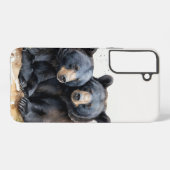 山自然ワイルダネス山黒クマ SAMSUNG GALAXYケース (裏面横)