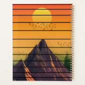 山自然ヴィンテージ夕日の景色 プランナー手帳 (裏面)