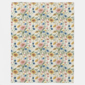 山花が女性に夢のような贈り物をする フリースブランケット (正面)