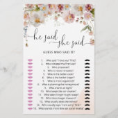 山花が彼女がブライダルシャワーの試合を言った (正面)