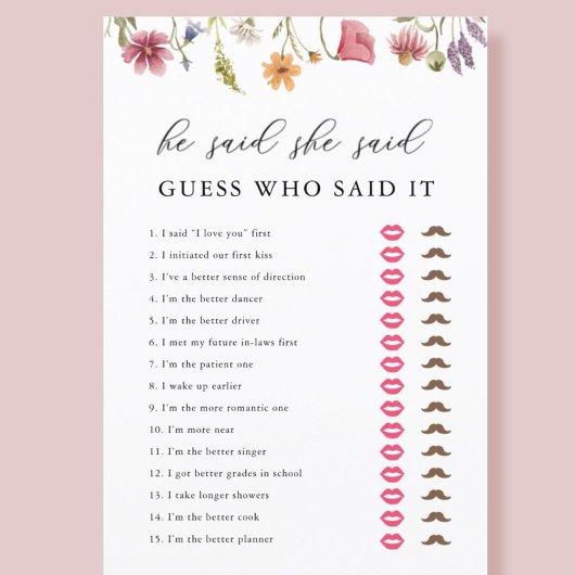 山花が彼女がブライダルシャワーの試合を言った