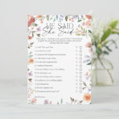 山花と言って、彼女はブライダルシャワーゲームを言った 招待状 (スタンド正面)