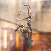 山花に咲く栗の鳥 ウィンドウサイン (シート2)