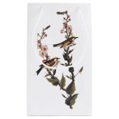 山花に咲く栗の鳥 スモールペーパーバッグ (裏面)