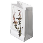 山花に咲く栗の鳥 スモールペーパーバッグ (正面アングル)