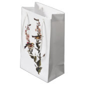 山花に咲く栗の鳥 スモールペーパーバッグ (裏面アングル)