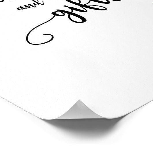 山花のカードとギフトのサイン ポスター (角)