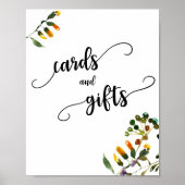 山花のカードとギフトのサイン ポスター (正面)