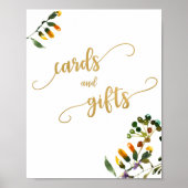 山花のカードとギフトのサイン ポスター (正面)