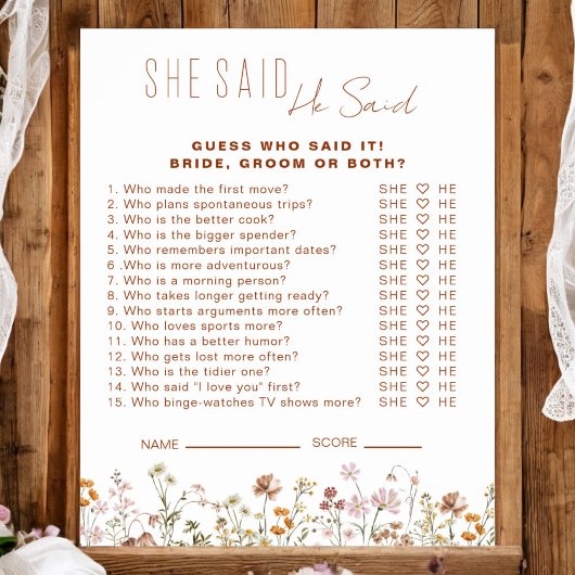 山花のブライダルシャワーは彼女がゲームを言った ポスター