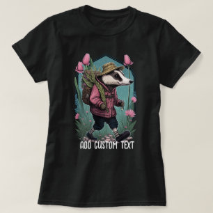 山花の旅人アナグマ、アナグマ愛好家 Tシャツ