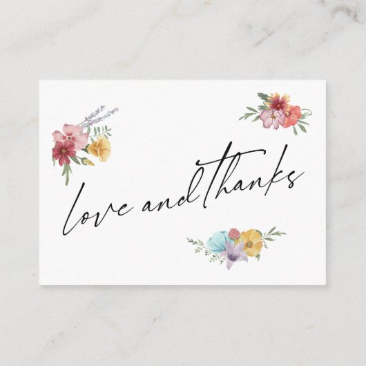 山花の贈り色彩の鮮やか物に関す結婚るメモ エンクロージャーカード (裏面)