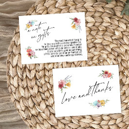 山花の贈り色彩の鮮やか物に関す結婚るメモ エンクロージャーカード