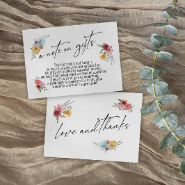 山花の贈り色彩の鮮やか物に関す結婚るメモ エンクロージャーカード