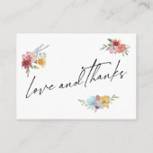 山花の贈り色彩の鮮やか物に関す結婚るメモ エンクロージャーカード (裏面)