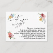 山花の贈り色彩の鮮やか物に関す結婚るメモ エンクロージャーカード (正面)