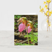 山花をモチーフにした折り畳みグリーティングカード カード (黄色い花)