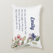 山花パーソナライズされた名枕 – 贈り物 アクセントクッション (正面(垂直))