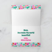 山花パーソナライズされた母の日 カード (内部)