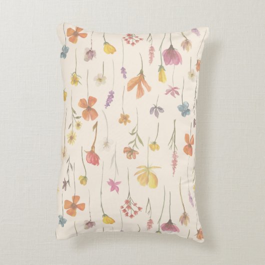 山花フローラベビーパーソナライズされた枕 アクセントクッション (裏面(縦))