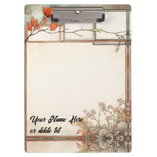 山花書三つ花紅花 クリップボード (正面)