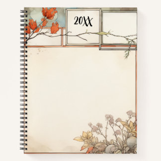 山花書三つ花紅花 ノートブック